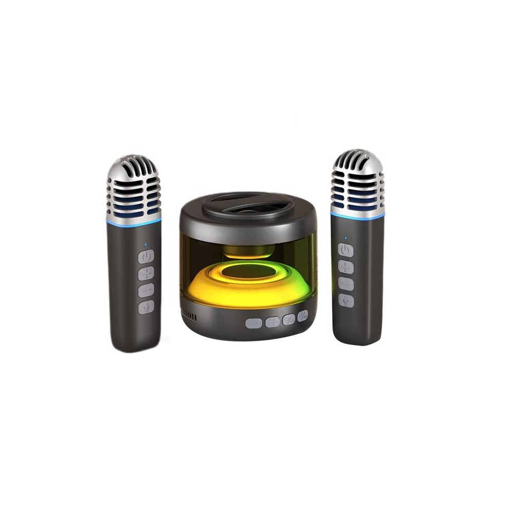 Magnetic Karaoke Microphone Speaker Machine For Home Ktv, Dormitory Singing, Portable Gift Black 6031501888877