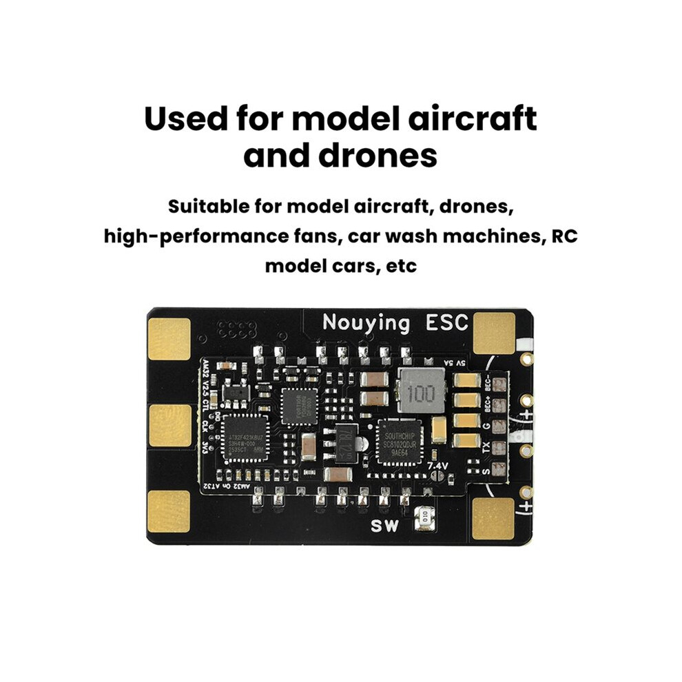 3-8S Am32 Esc Brushless Motor Controller 120A For Fpv Drone Rc Airplane Fixed-Wing Boat Car Motor Crawler Diy Model 4712552873815