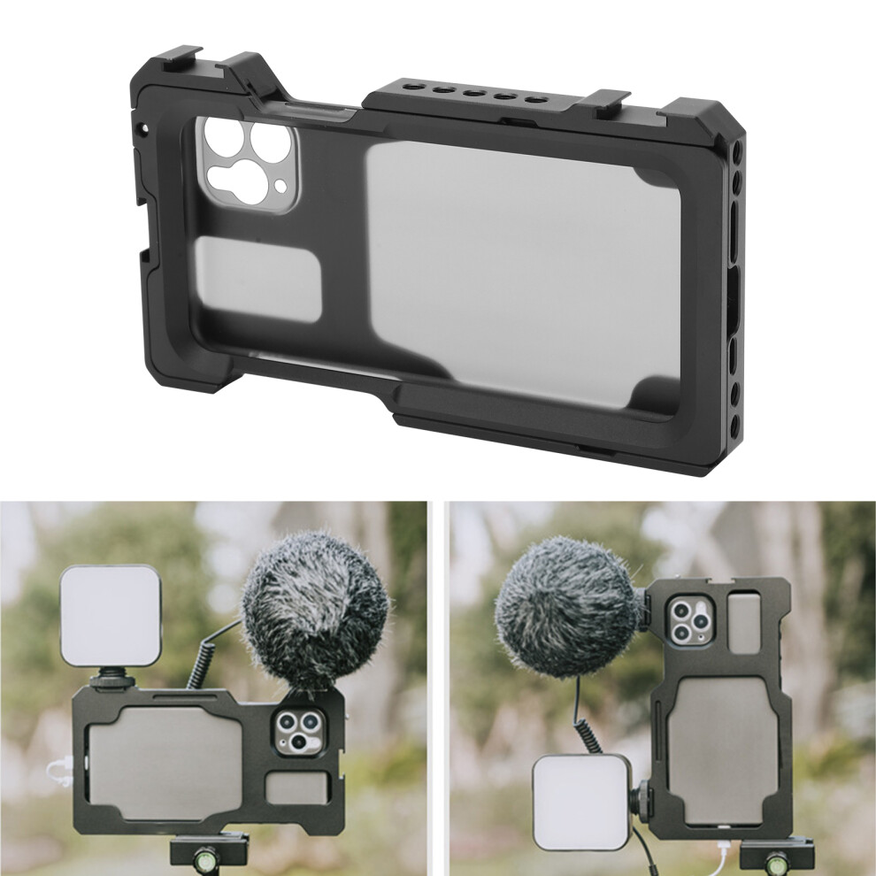 All Metal Smartphone Cage For Iphone 11 Pro Max With Cold Shoe Mount, Black 8711390765630