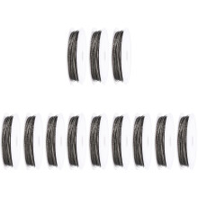 12Rouleaux Fil Acier Portable Pour Perles DIY Argenté