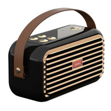 (black) Bluetooth Speakers Retro Wireless Small Stereo Ornament Speaker Funky Gifts