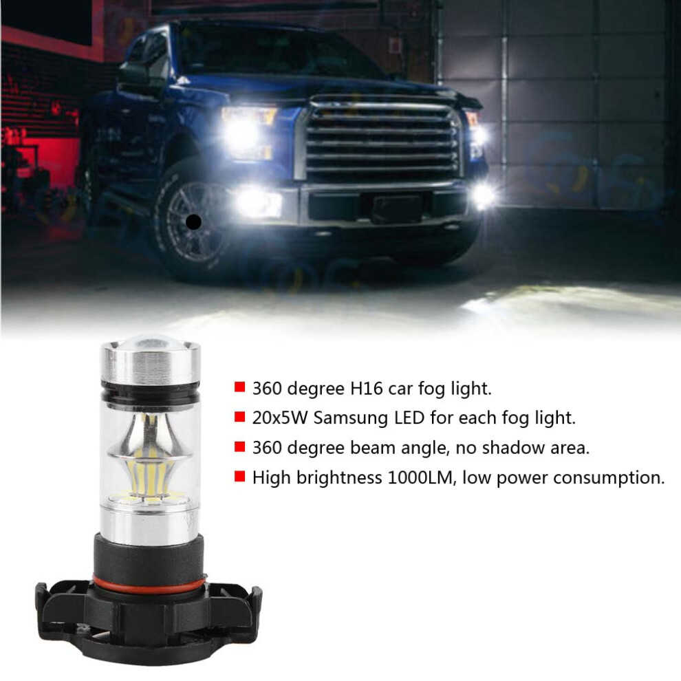 100W 1000Lm 360 Led Front Fog Lamp Bulbs, 20X5w Samsung White 4011390766182