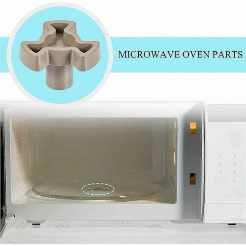 2 Pieces Microwave Turntable Coupler Shaft Tray Coupler Bracket for Microwave Turntable Roller Guide Bracket for Coupling Microwave Replacement Parts 1