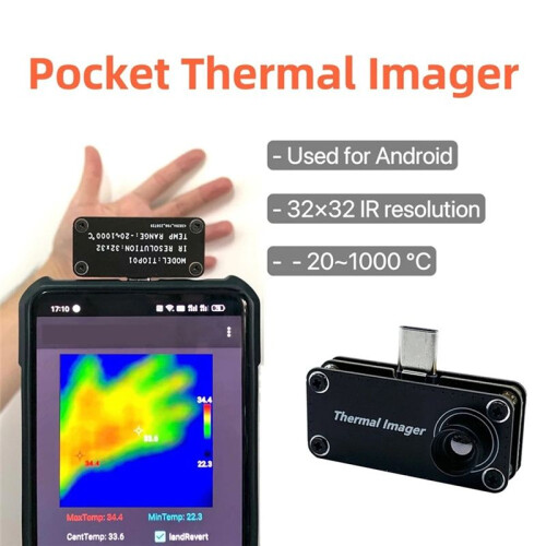 Phone External Infrared Imaging  Infrared Thermal Imager Device Tiny Thermal-Imaging Camera for Android Mobile Phone 1