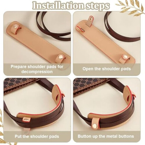 5pcs Shoulder Strap Pads,Handbag Handle Wrap Cover, Replacement Strap Protector for Tote Bag,Backpack,Travel Bag 2