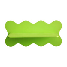 Wooden Wavy Storage Rack Wall Shelf Home Decoration Green