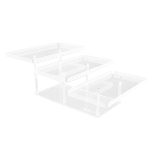 3 Tier Acrylic Display Riser Shelf Display Stand,Dessert Cupcakes Stand Makeup Perfume Holder Style A