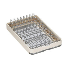 Pull Out Kitchen Cabinet Organizer Slide Out Dish Rack with Drainboard Drawer Organizer for Kitchen Living Room C