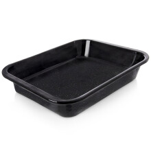 Plaque de cuisson rectangulaire profonde émaillée 41x32x6 cm