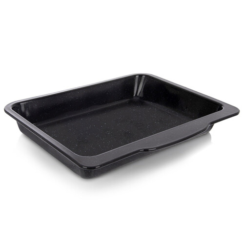 Plaque de cuisson rectangulaire profonde émaillée 40x35,5x5 cm