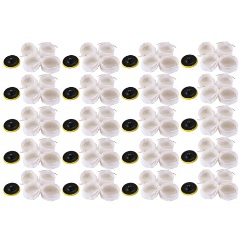 Kit de Polidor / TampãO de 100 Unidades, Almofada de Capô de Lã Macia, Branco: 4 Polegadas