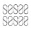 10 Pcs  S Shape Key Chain Carabiner Fuse Clips (Silver) 1