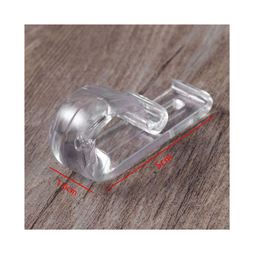 24Pc Curtain Clear P Clips Hook,Roller Blind Clips Child Safety Chain Cord P Clip Hooks for Vertical Roman Roller Blinds