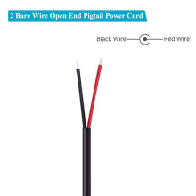 (40 Pack) Vervanging 3.5Mm X 1.35Mm 90 Graden Rechte Hoek Power Mannelijke Plug Jack Naar Blote Draad Open End Pigtail Power