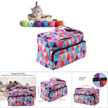 Crochet Thread Sewing Bag Multi Color Square Storage Box for Knitting & Crafts