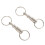 8 Pieces Removable Double Keychains Iron Nickel Double Detachable Keychain Double Keychain Rotating Ring Keychain 2