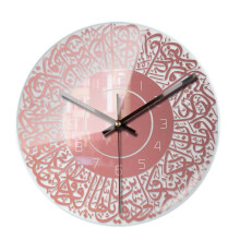 Acrylic Round Wall Clock Silent 12 Inch Rose Gold