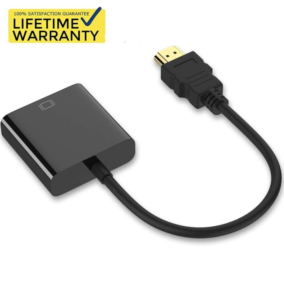 Plated Hdmi To Vga Adapter (M-F), Compatible With Computer, Laptop, Monitor, Projector, Hdtv, Chromebook, Raspberry Pi, Roku, Xbox Gold 9028731227788