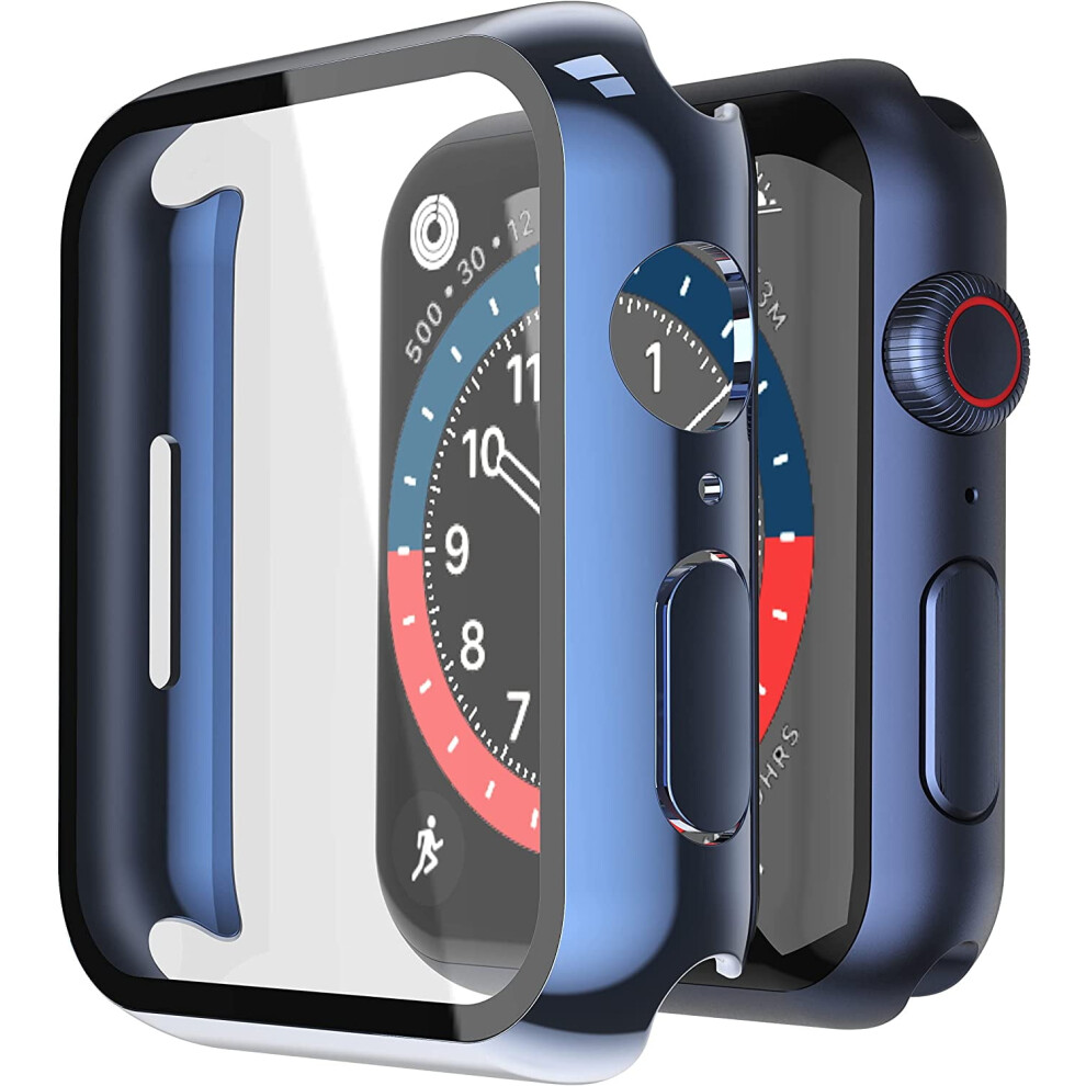 Xihama Hard Pc Case With Tempered Glass Protector Compatible With Apple Watch Series 9, 8, 7, Ultra 9028731228365