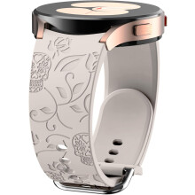 Silikonarmband med graverad Rosenskalle och No-Gap-teknik, kompatibelt med Samsung Galaxy Watch7/6/5Pro/5/4 (40 mm, 44 mm, 45 mm)