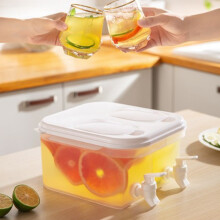Distributeur de boissons froides 5 L, double robinet, polypropylène de qualité alimentaire, 2 compartiments étanches, poignées, 5 litres –