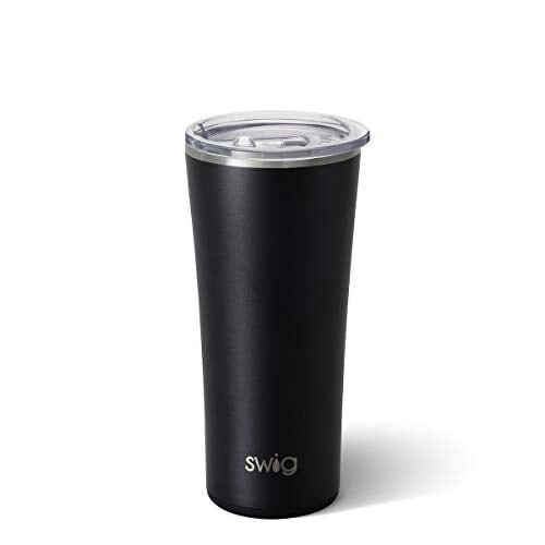 22-oz-Becher | Isolierter Edelstahl-Reisebecher | Schwarz