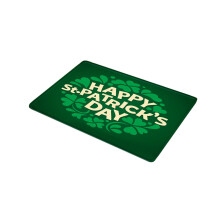 Fußmatte zum St. Patrick's Day – Super saugfähig, schnelltrocknend, rutschfeste Gummirückseite, waschbar, Grün, 40 x 60 cm