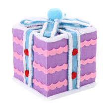 Boîte décorative de Noël macarons à blocs de couleurs - Décoration de fête vide pour la maison
