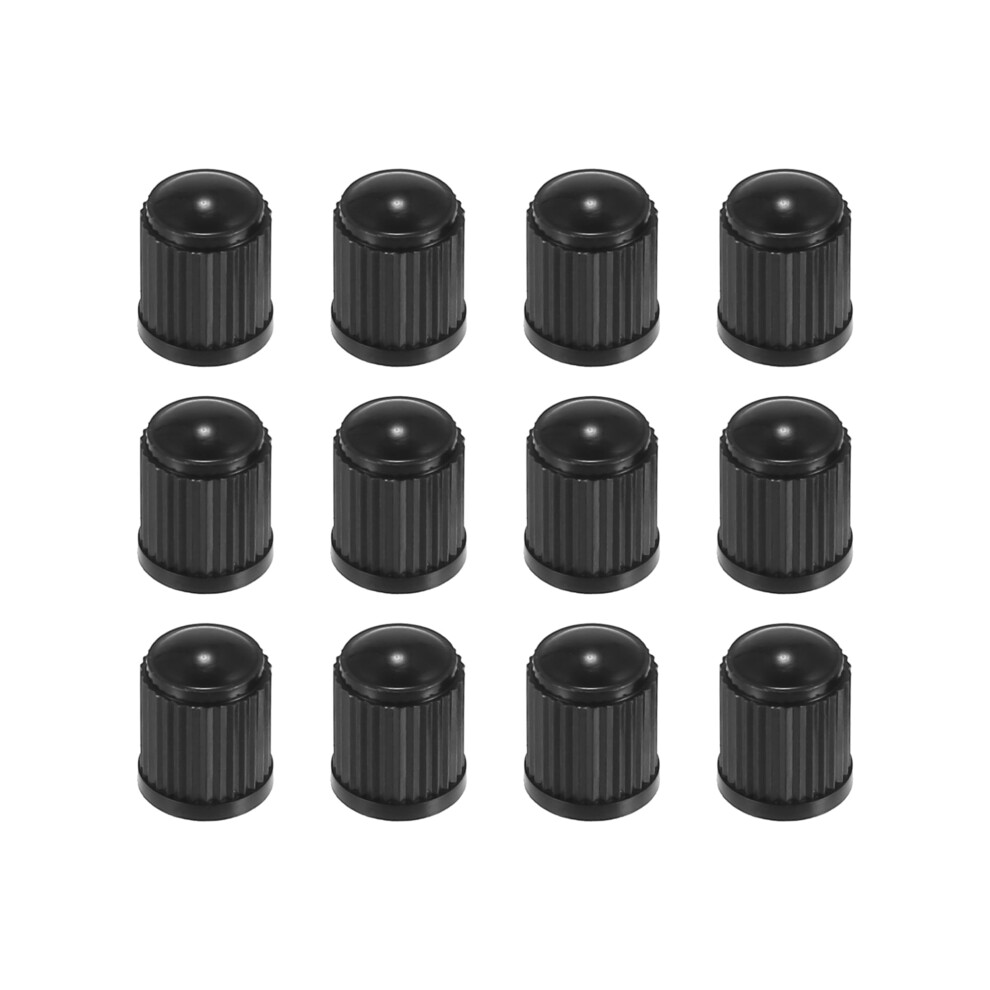 Universal Tire Valve Stem Caps Car Accessories Plastic 12Pcs Black 9028731231129