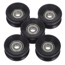 U-Groove Pulley Wheel Black 5 pcs
