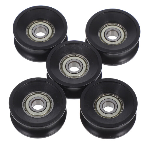 U-Groove Pulley Wheel Black 5 pcs