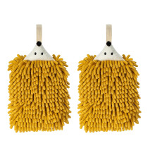 2er-Pack Chenille-Handtücher, flauschige Bommel-Handtücher, Chenille-Handtücher für Badezimmer, Mikrofaser-Hängehandtücher, flauschige
