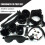 (Black) Bondage Set for Couples - Blindfold, Cuffs, Whip 1