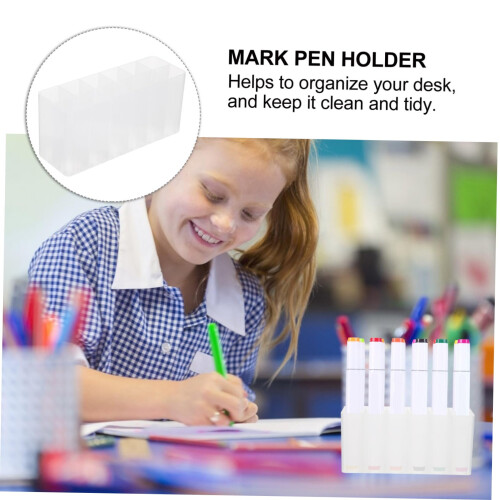 10 Pack Solid Desk Pen Holder Set, SpaceSaving Pen Organizer for Office, Makeup and Crafts 1