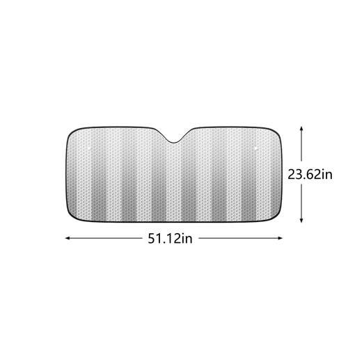 Huixinou Front Windshield Sun Shade Gray 51x23 Inch 2