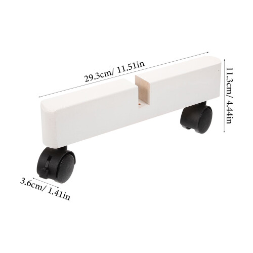 Rumdeler stabilisatorfødder enkel og elegant rumdelerbase hvid træ 2 stk. 1