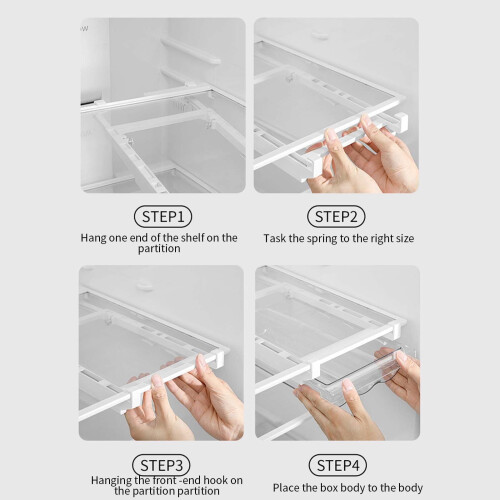 Clear Plastic Egg Holder for Fridge, 18-Capacity Stackable Organizer Bin, 7.9x12x3.3 in 2