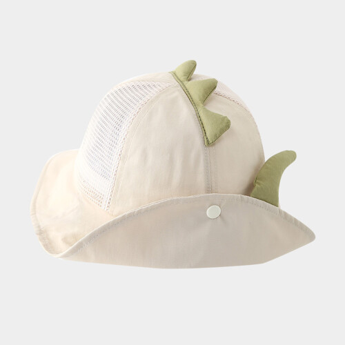 (Beige) Kids Summer Sun Hat with Wide Brim