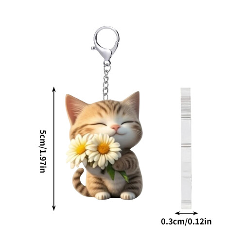Chaveiro com pingente de animal kawaii 8g 2