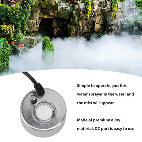 Fountain Mist Atomizer, Alloy Easy To Operate Waterproof Humidifying Effect Mist Maker Fogger For Pond 1