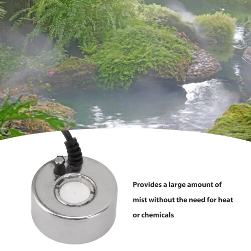 Fountain Mist Atomizer, Alloy Easy To Operate Waterproof Humidifying Effect Mist Maker Fogger For Pond 2