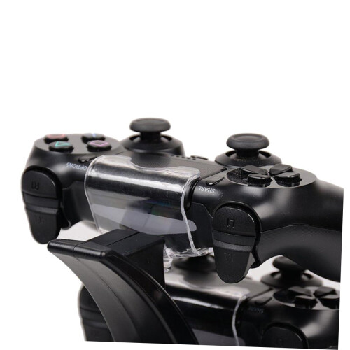 Dual USB Controller Charging Dock with LED Indicator, Fast Charge Black Stand for Game Controllers 2