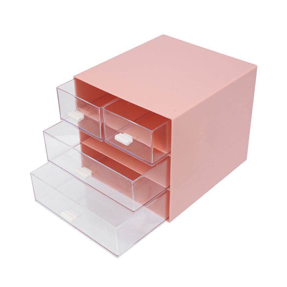 Makeup Organizer, Desk Organizer with 4 Drawers, Sundries Organizer, Cosmetic Organizer, Bathroom Counter,