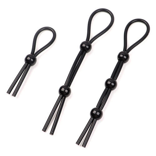 (Black 3 piece set) Lockable Cock Ring for Couples - 50 chars