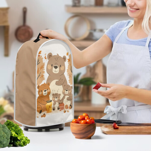 Bear Pattern Design Kitchen Accessories for Kitchen Use Machine Washable Easy to Install 2