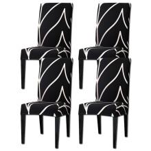 Tapis en polyester mélangé pour housse de chaise de salle à manger, amovible et lavable, protège les chaises, installation facile, compatible