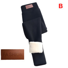 (B) Women\'s High Waist Cashmere Leggings Warm Winter