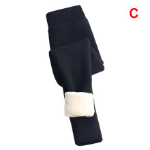(C) Women\'s High Waist Cashmere Leggings Warm Winter