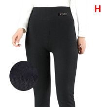 (H) Women\'s High Waist Cashmere Leggings Warm Winter