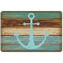 Tapis de style campagnard pour la maison, décor océan vintage qui ne perd pas ses poils, avec un envers antidérapant, en polypropylène pour plus